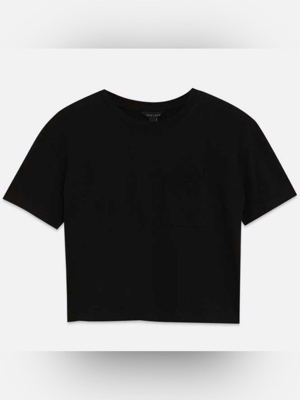 🖤 NWOT Cropped Boxy Cotton Blend Tee | S